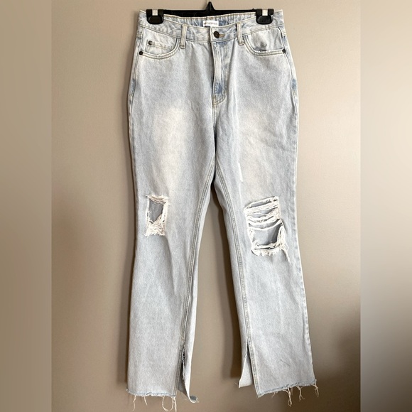 Anthropologie Avec Les Filles Distressed with Slits Size 28 - Picture 2 of 9